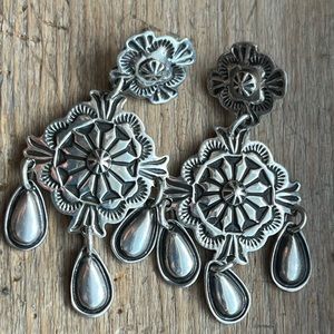 Ethnic silver earrings
